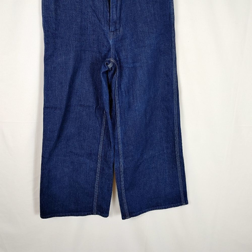 Madewell womens Wide-Leg Crop Jeans: Lace-Up Edition $148 F3533 W26.Waist 13.5" - Picture 3 of 8